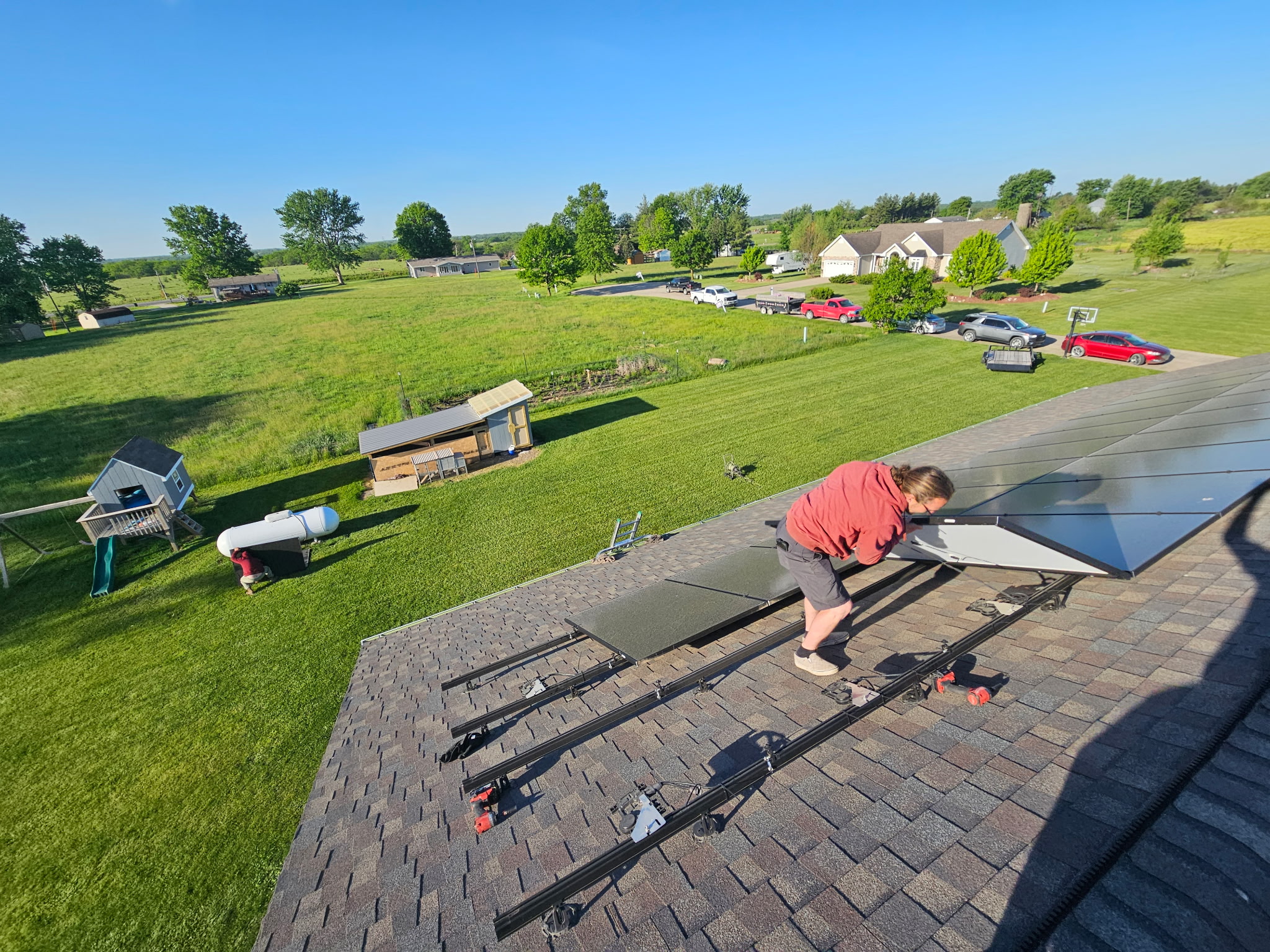 Disconnecting solar panels for roof install Iowa